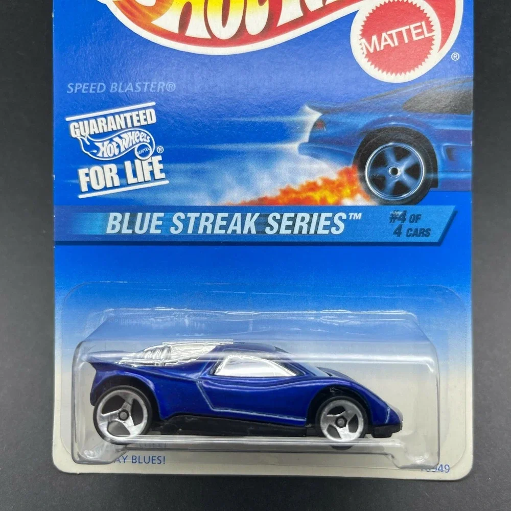 Hot Wheels Blue Streak Series Speed Blaster Car Blue Diecast 1/64 Scale #576 4/4